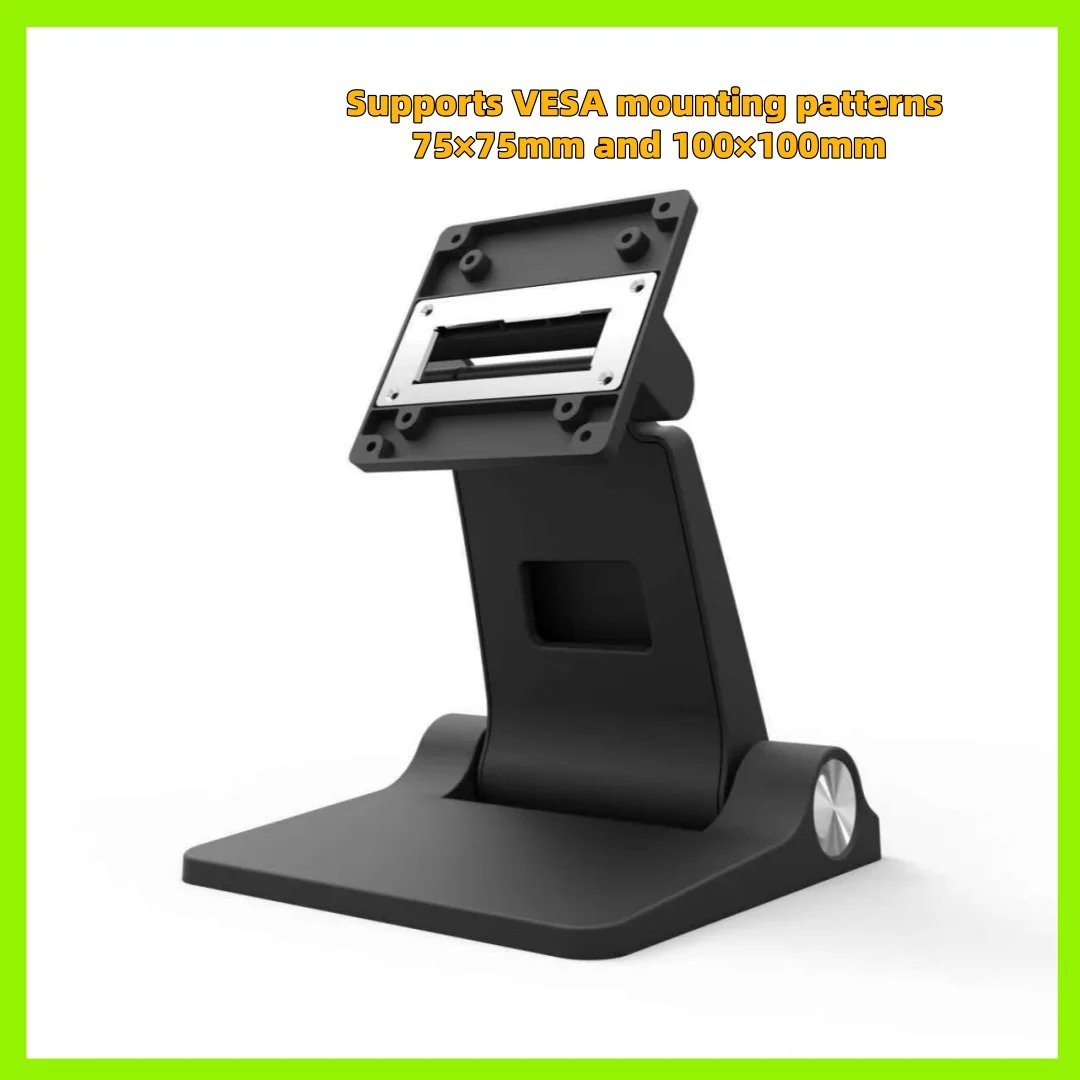 All Aluminum Alloy Anti-Shake Stable Dual-Folding Monitor Base, Compatible with 75/100mm VESA Touch Screen Cash Register