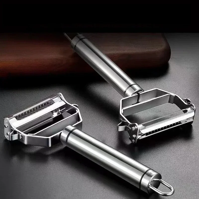 Stainless Steel Multi-functional Melon Paring Knife, Shredded Fruits and Vegetables Kitchen Tools Potato Paring Knife