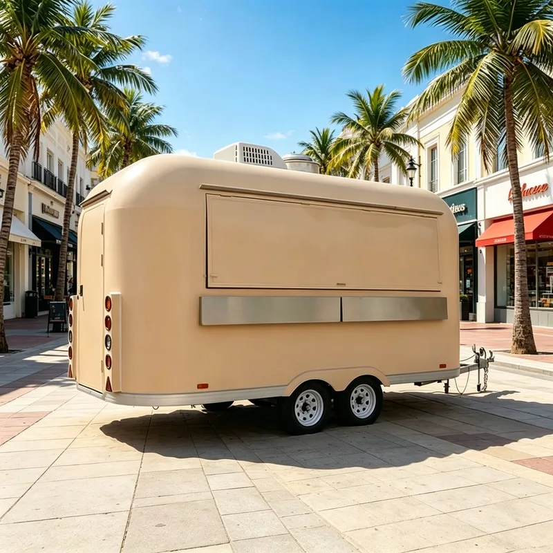 Customizable Small Fast Food Truck Street Food Trailer Popular Pizza Truck Hot Dog Cart High Quality Wholesale