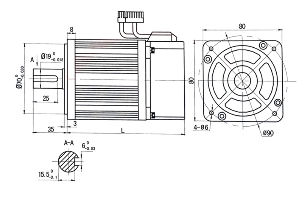 Imagem -05 - Servo Motor da C.a. 750w 80st-m02430 220v Jogo do Motor do Ímã Permanente de 2.4n.m Motorista do Fósforo Monofásico Movimentação da C.a. 3000rpm 0.75kw