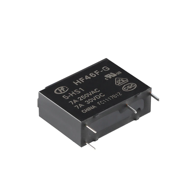 5PCS 5A 4Pin HF46F-5-HS1 HF46F-12-HS1 HF46F-24-HS1 Power Relay A Normally Open 5 V 12 V 24 V DC 5A 250VAC Relays