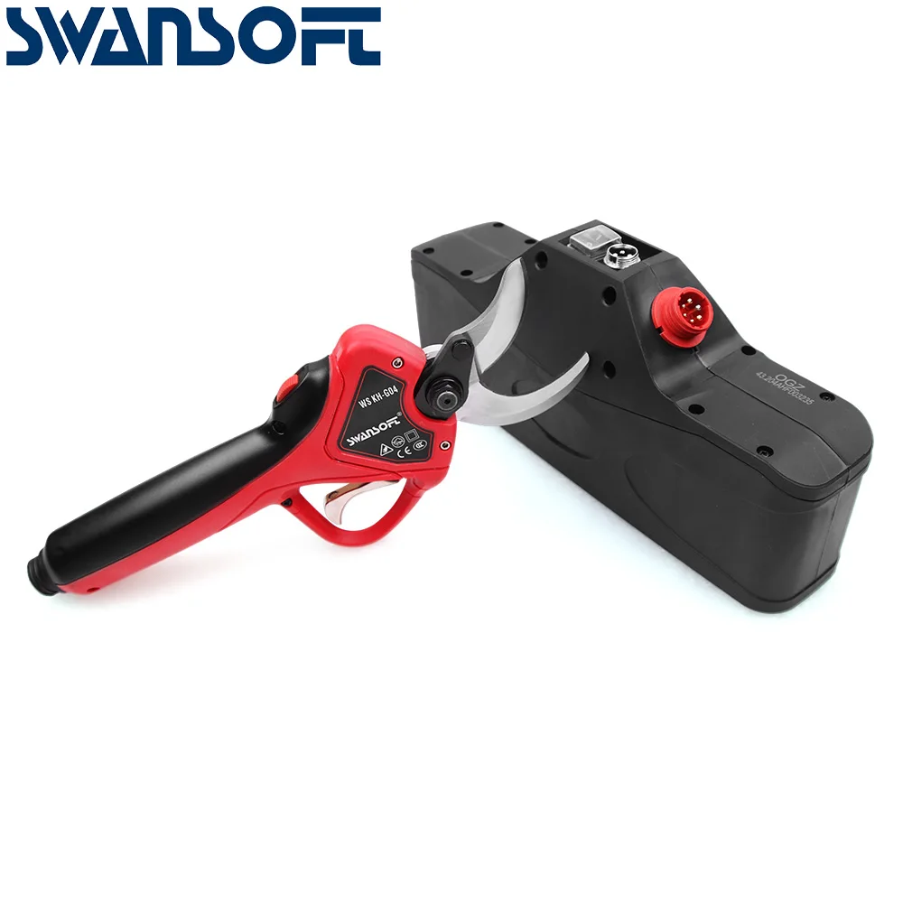 Portable Cordless Electric Pruning Shears Rechargeable Battery Powered Tree Branch Pruner Garden Clippers 40mm Cutting Diameter