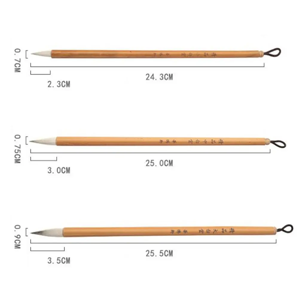 Кисть для китайской каллиграфии, рисование маслом акварелью, волчьим ворсом, традиционная кисть для письма с бамбуковыми писаниями