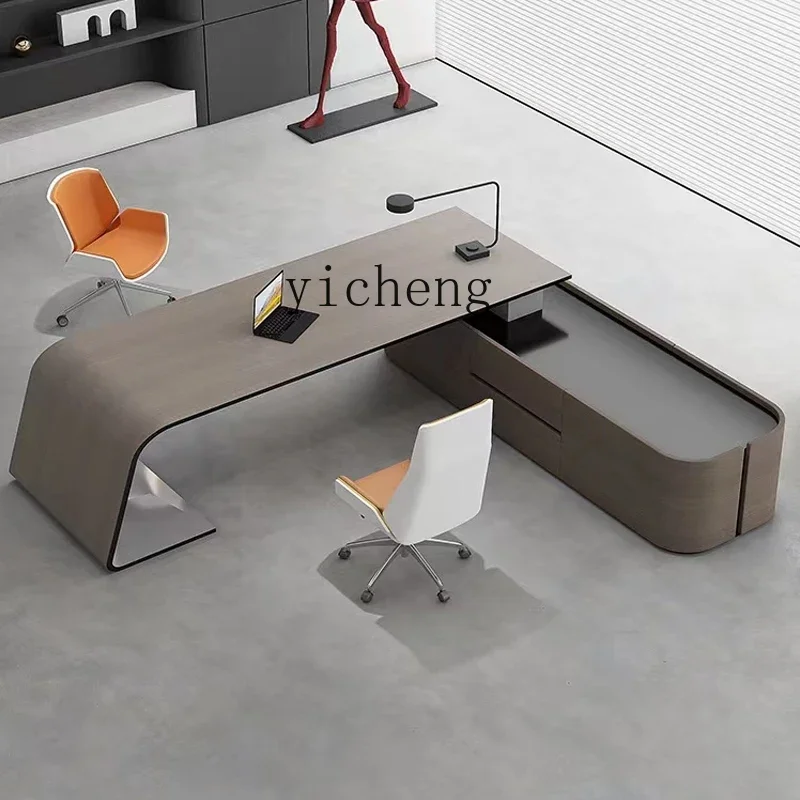 

O-6 boss tle president tle simple modern atmosphere single class desk oice general manager high-end desk