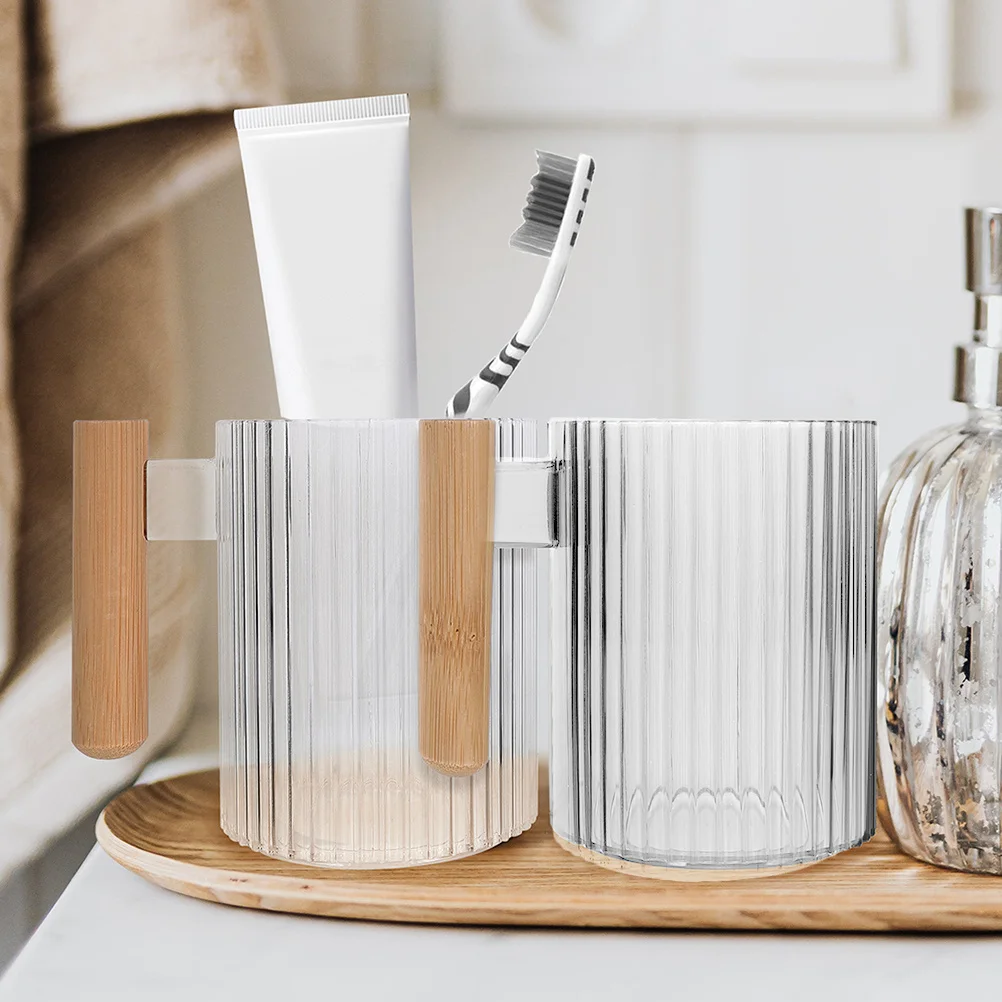 

4Pcs Bathroom Toothbrush Cups Plastic Reusable Lightweight Portable Tumblers Mouthwash Holder Travel Cup Multi Function Storage