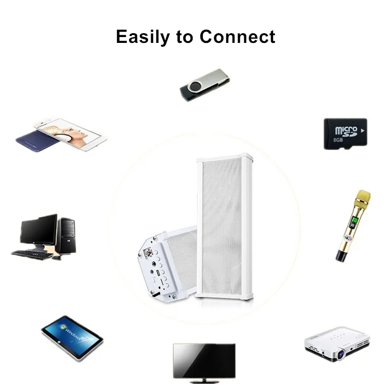 H502 بلوتوث مكبر صوت ضد الماء معلق داخلي في الهواء الطلق الحائط الإعلان مكبرات الصوت بث مستقل مكبر للصوت