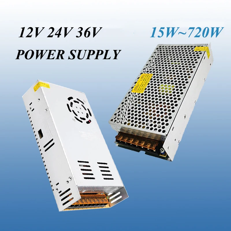 AC DC 12V 24V 36V Power Supply 1A 2A 3A 5A 10A 20A 30A 50A Transformer 220V To 12V 24V Power Supply Source 12 24 36 V Volt SMPS