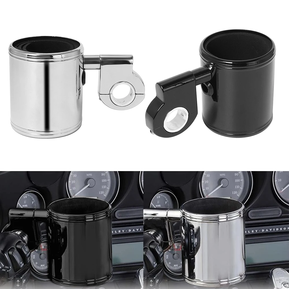 Motorcycle Universal 22/25/33mm Cup Holder Handlebar Adjustable Drink Bottle Aluminum For Harley Honda Yamaha Kawasaki Suzuki