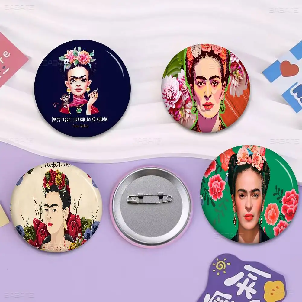 Pins de la Serie Cute de Frida Kahlo de 58 mm, Divertidos Broches de Animales de Dibujos Animados Interesantes, Accesorios de Regalo para Mochilas y Ropa