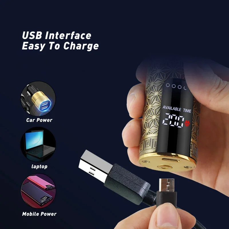 USB Перезаряжаемый T-образный электрический триммер для волос, Профессиональная Мужская машинка для стрижки волос с дисплеем, 3 режима, регулируемая машинка для стрижки волос