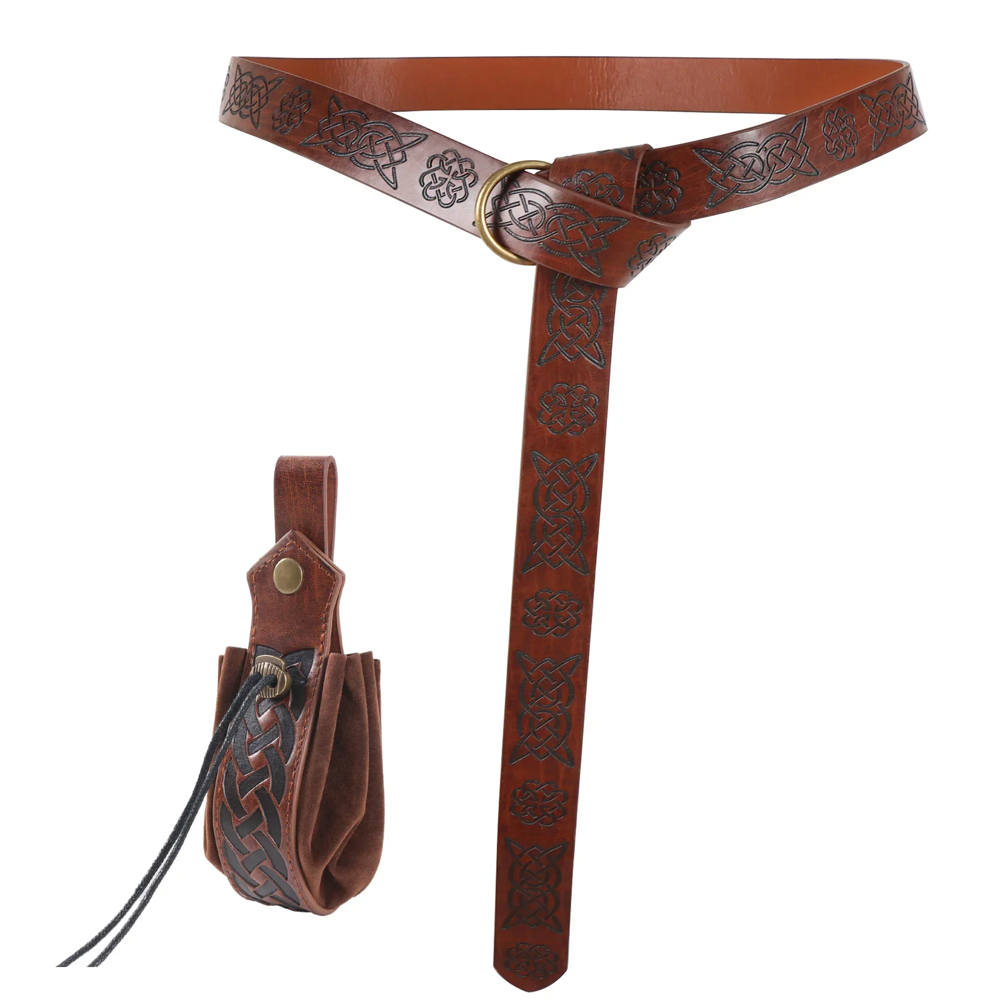 7 個セットルネサンス中世海賊衣装小道具男性用ハロウィンコスプレ PU 素材フル衣装アクセサリー