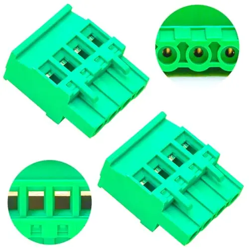 

5.0mm Phoenix Connector 4 Pin, Green PCB Screw Terminal Block Connector Screw Connection (2Pcs 5.0M-ZK-4P)