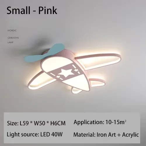 Cartoon Vliegtuig Plafondlamp Creatief Ontwerp Led Witte Lamp Woonkamer Eetkamer Studie Kinderkamer Jongen Baby Kinderkamer Decor Lamp