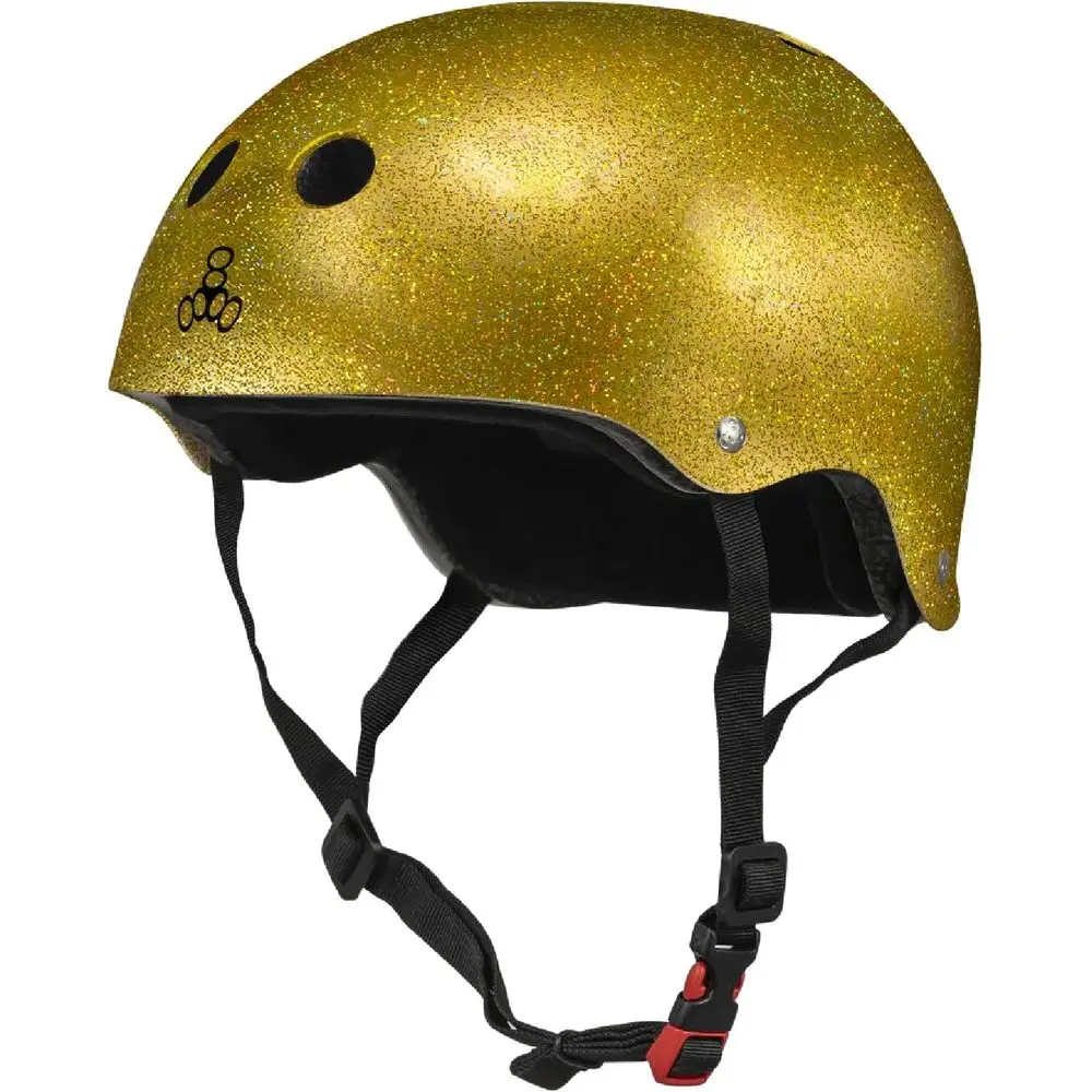 

Glitter Gold Certified Sweatsaver Helmet, XS/S, for Skateboarding, BMX, Roller Derby & Roller Skating