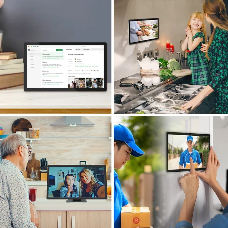 TLF 18.5 21.5 23.8 27 Inci Kontrol Rumah Pintar Kalender Digital Dinding Layar Sentuh PACP Android PC All-in-one