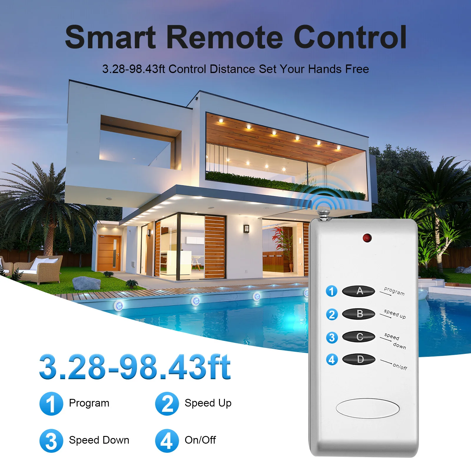 LED スイミングプールライト リモコン付き 45 ワット RGB マルチカラー屋外 LED 水中 IP68 防水ランプ AC 12V