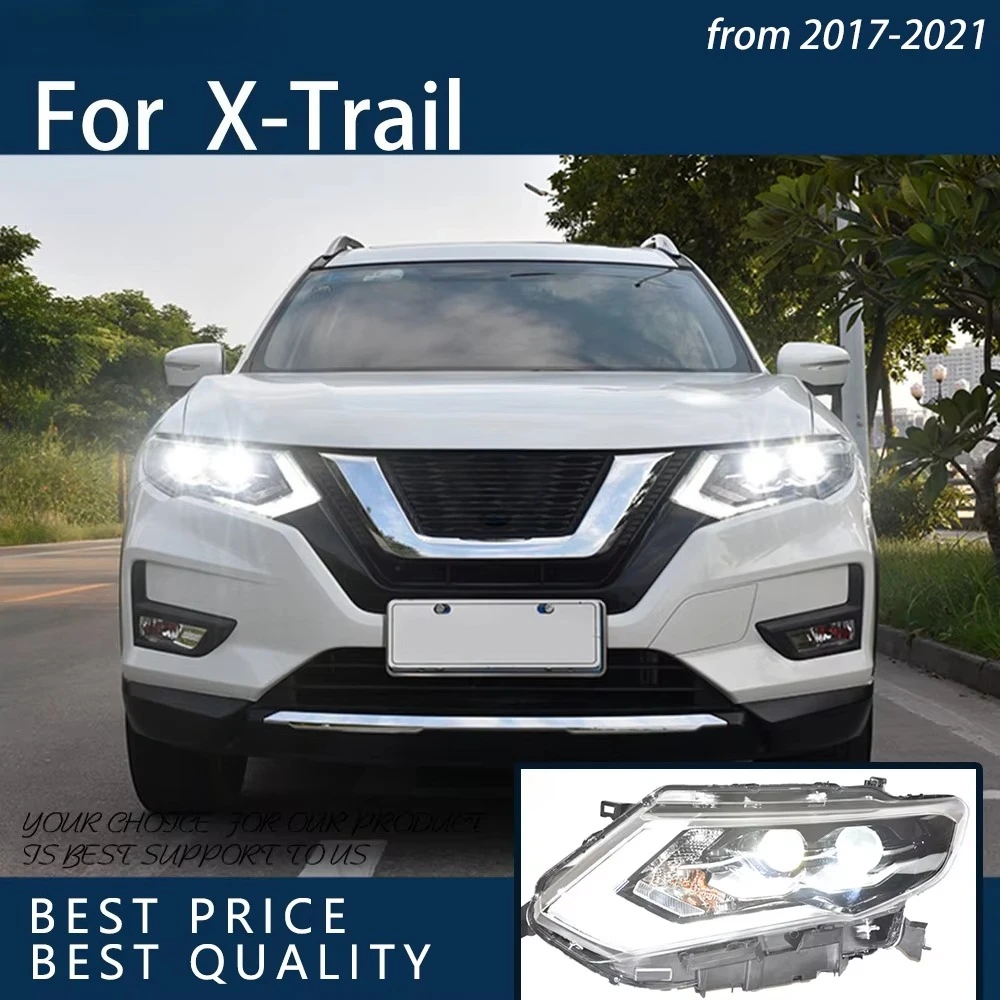 Car Lights for X-TRAIL 2017-2021 LED Auto Headlight Assembly Upgrade High Configuration DRL Dynamic Lamp Accessories