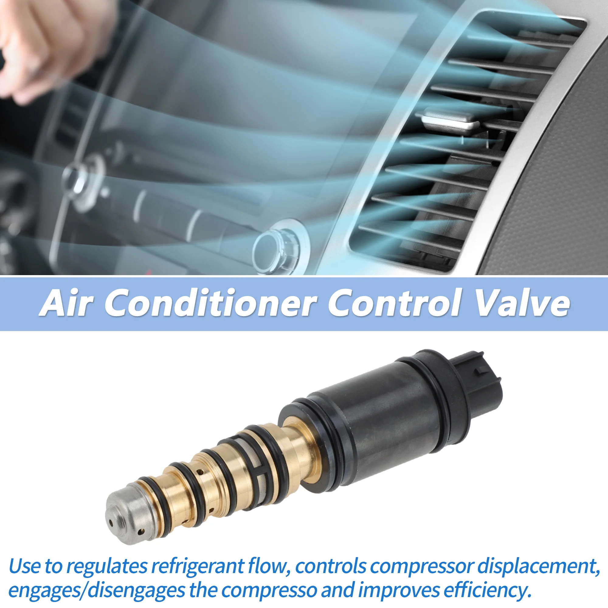 UXCELL AC Compressor Control Solenoid Valve for 6SEU16C/6SEU14C for Toyota for Scion