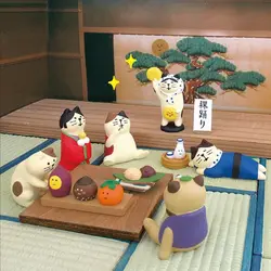 Japan Zakka Mid-Autumn Festival Miniature Figurines Resin Craft Bookshelf Decoration Collectible Scene Decoration New 귀여운 장식품