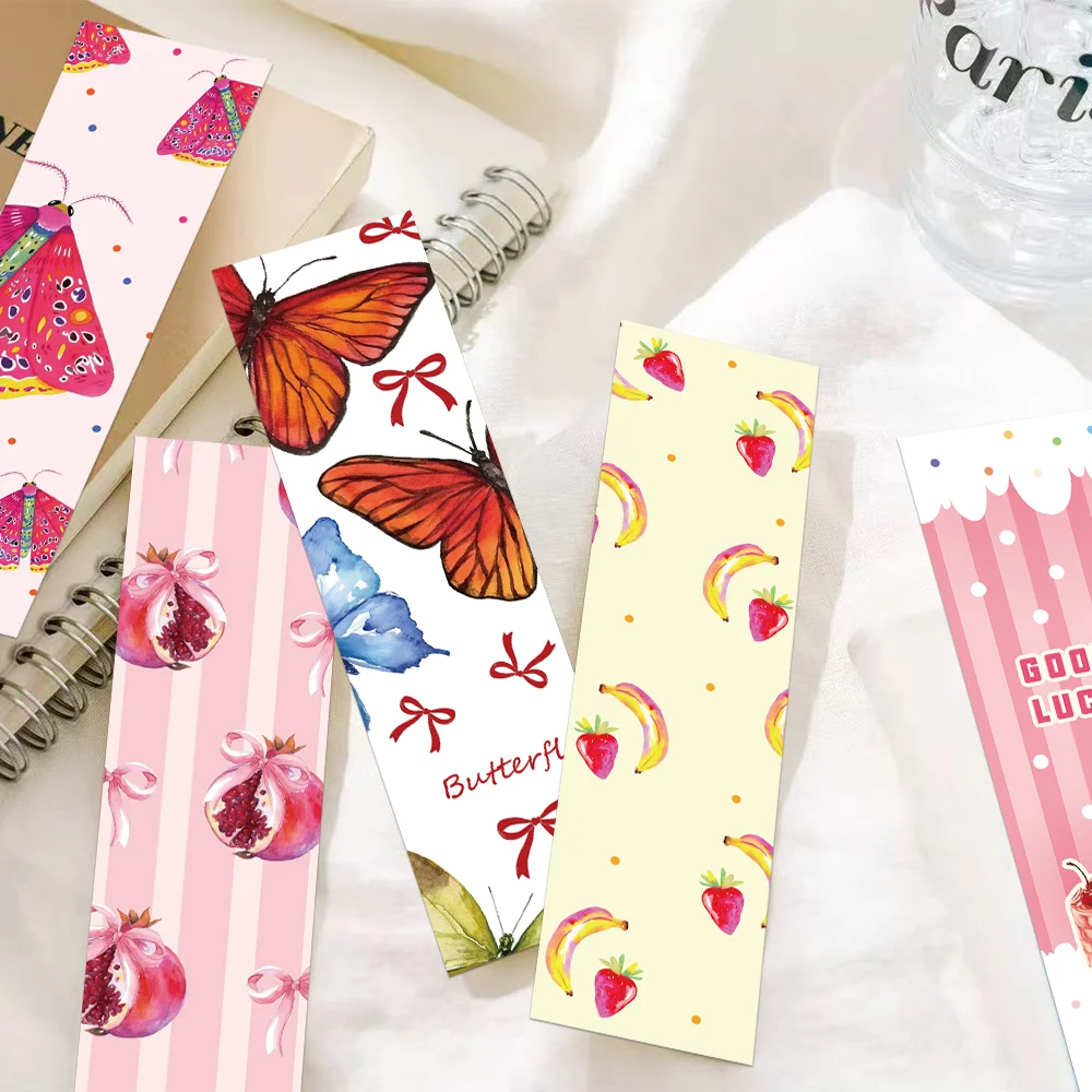 30pcs cartoon small fresh bookmarks students reading gifts fine books labeling creative reading decoration message card