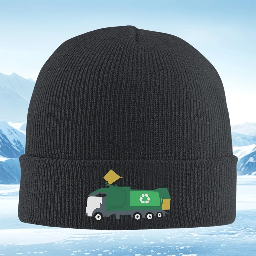 إعادة تدوير الرمز على شاحنة خضراء الرجال النساء للجنسين محبوك قبعة قبعة صوفية قبعة الشتاء الحرارية الدافئة عيد الميلاد ركوب الدراجات في الهواء الطلق Hik #1