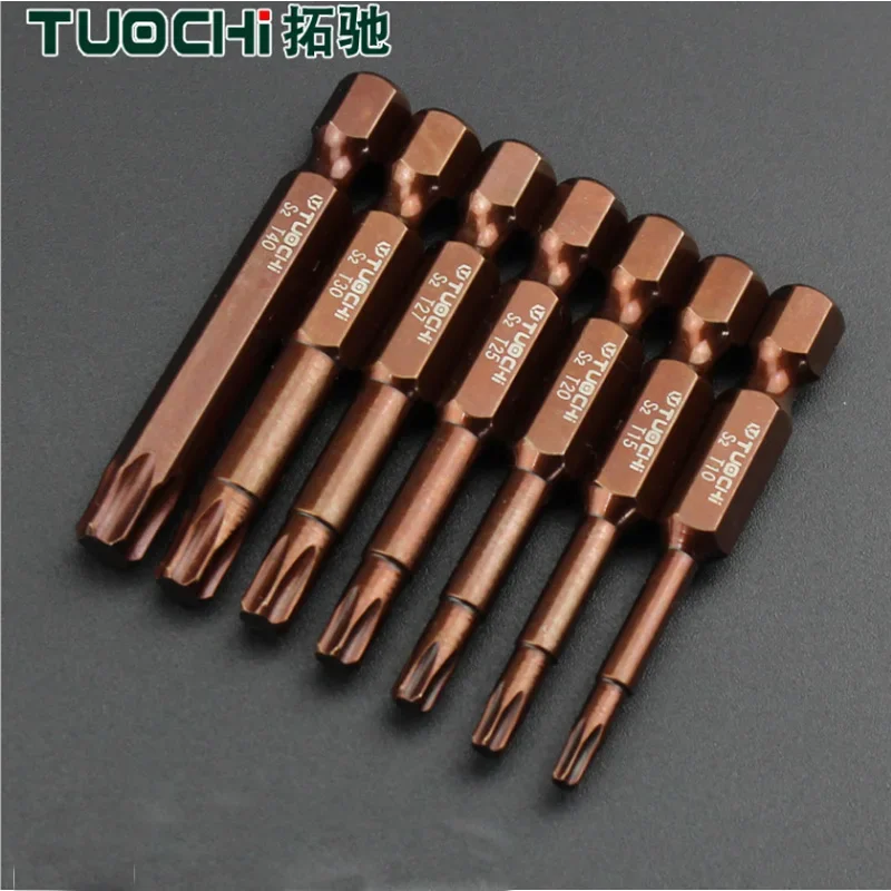 1pcs Torx Impact Duty Screwdriver Bit T10,T15,T20,T25,T27, T30,T40 1/4\