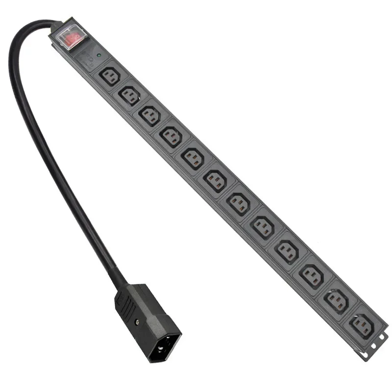 

Network Rack PDU aluminium alloy Power Strip 12 Ways C13 output socket With SPD C14 C20 US L6-30P EU UK Little South Africa PLUG