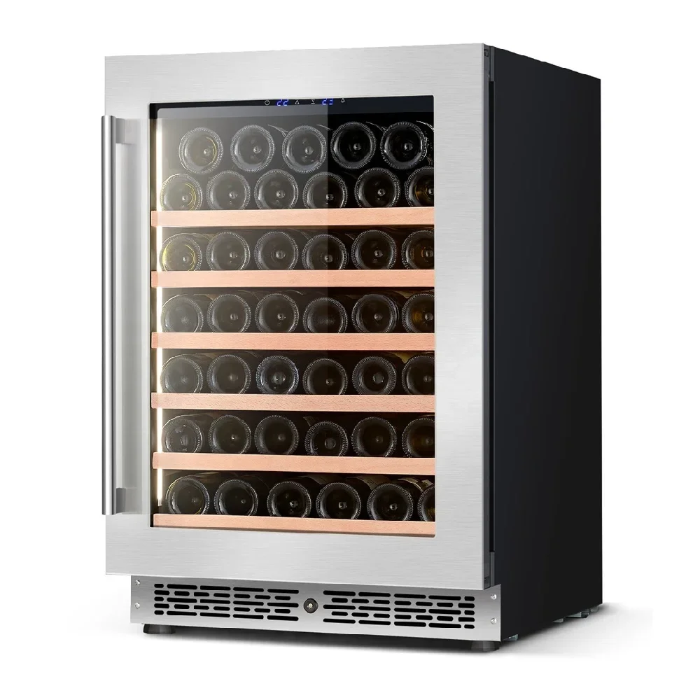 140L 53 Bottles Fan Cooling Custom Wine Cellar Built-in Wine Refrigerator For Home