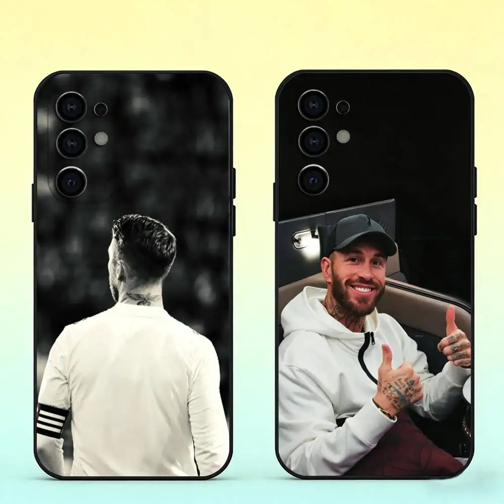 Football Support Sergio Ramos  Phone Case For Samsung S25,S24,S21,S22,S23,S30,Ultra,S20,Plus,Fe,Lite,Note,10,Black Cover