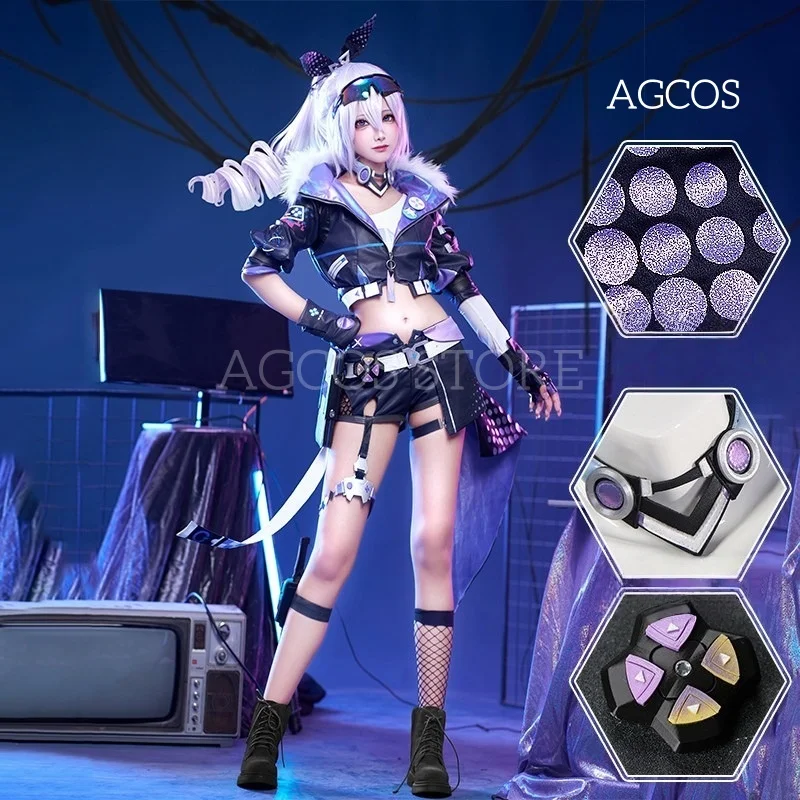 

AGCOS Honkai：Star Rail Silver Wolf Cosplay Costume Female Christmas Outfits Game Silver Wolf Costumes Cosplay