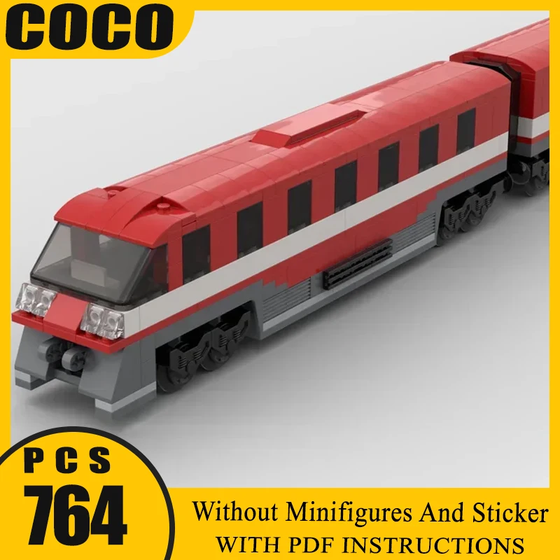

Railway Train Series Moc Building Bricks Regional Rapid Express Train Model Building Technology Modular Block Toy Holiday Gifts