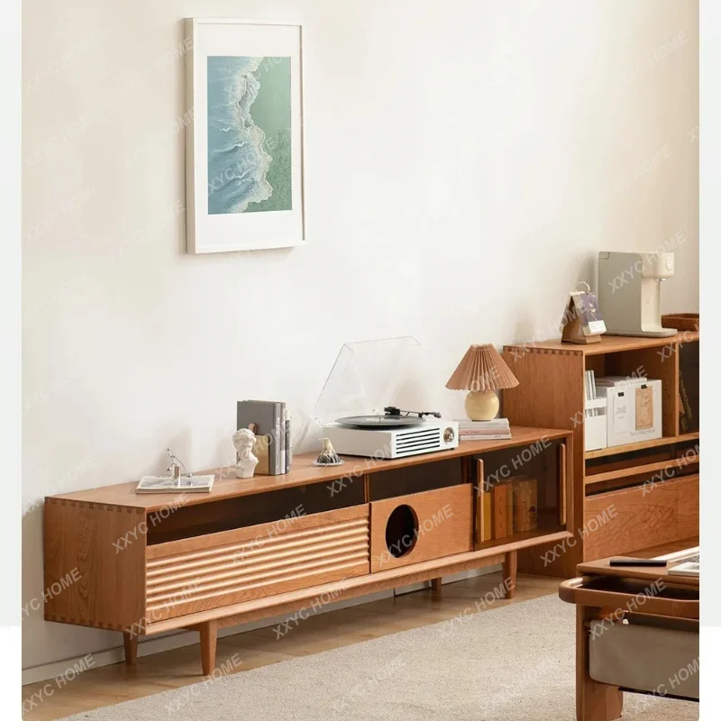 XX Simple Brown Unique Storage Tv Cabinet Display Vintage  Furniture Home Art Design Drawers Tv Cabinet