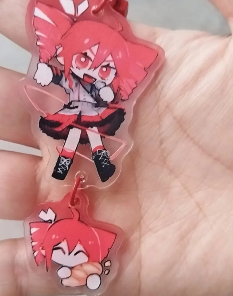 Anime Kasane Teto keychain Cute Cartoon  Acrylic Pendant Keychain Backpack Pendant Ornament image 5