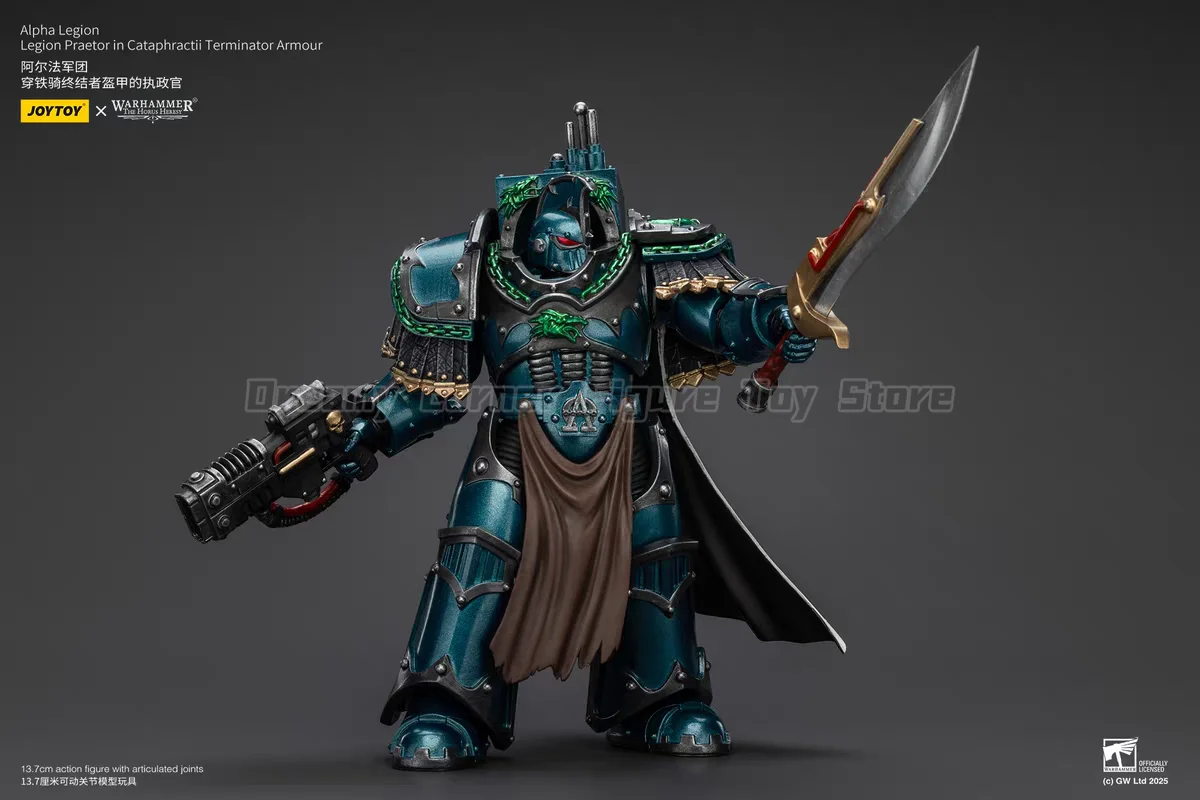 

【In Stock】JOYTOY Warhammer 40K Alpha Legion Legion Praetor in Cataphractii Terminator Armour 1/18 Action Figure Model Toy