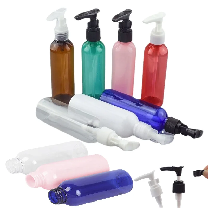빈 플라스틱 PET 펌프 디펜서 투명 병, 로션 마사지 오일, 샴푸 리필 용기, 30 ml, 50ml, 100 ml, 150ml, 5 개 