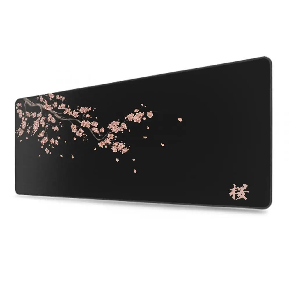 Non-Slip Grande Mouse Pad, Flor De Cereja, Rosa, XXL Gaming Acessórios, Office Gamer, Teclado, Máscara Kitsune, Desk Mat, Laptop, Mousepad