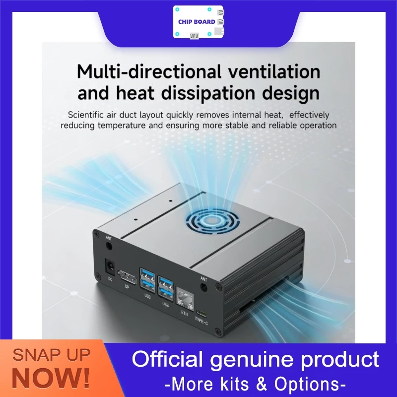 

Алюминиевый корпус Yahboom для Jetson Orin Nano SUPER / Orin NX SUPER, металлический корпус, опциональный держатель для камеры