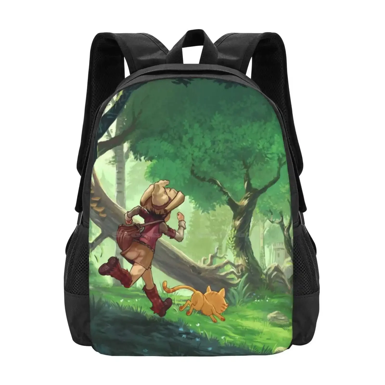 

Официальный рюкзак Adventure-Pepper & Carrot для студентов, школьная дорожная сумка для ноутбука, беговая деревянная фэнтезийная кошка, ведьма, перец, милое аниме