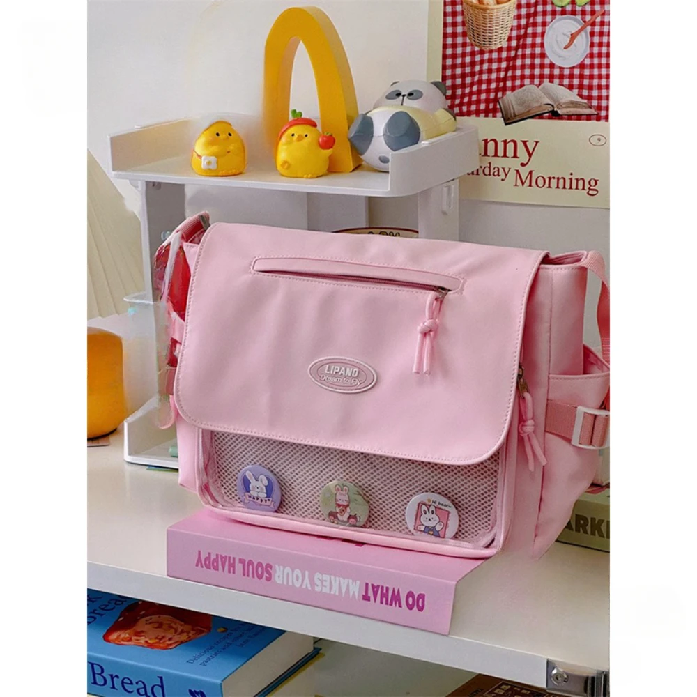 Nuovo 2024 Kawaii Itabag donna Messenger Bag School Girls Book borse a tracolla trasparenti donna Ita Bag Cover spalla Bolso Mujer