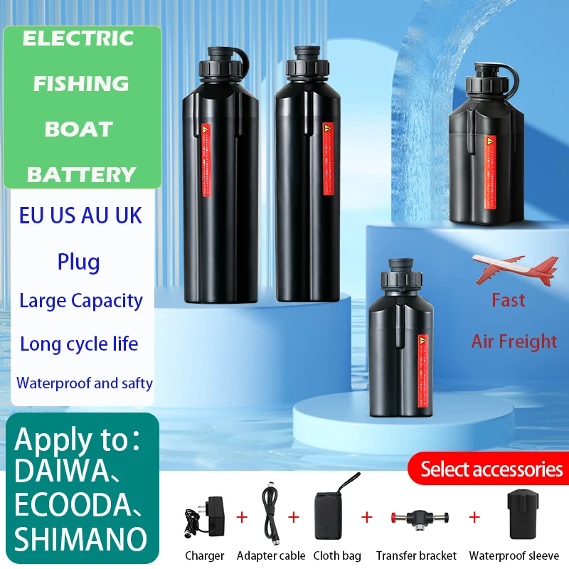 

GTK 10000mAh Fishing Electric Reel Battery 14.8V Waterproof Sea Fishing Electric Wheel Lithium Battery For SHIMANO DAIWA ECOODA