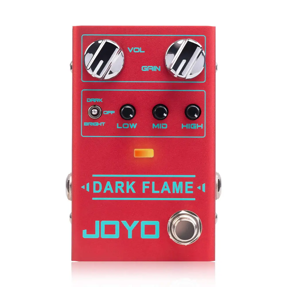 jo yo R-17 DARK FLAME Distortion Pedal High Gain Metal Pedal Effect Multiple Tones 3 Band EQ Pedal for Guitar Riff Solo