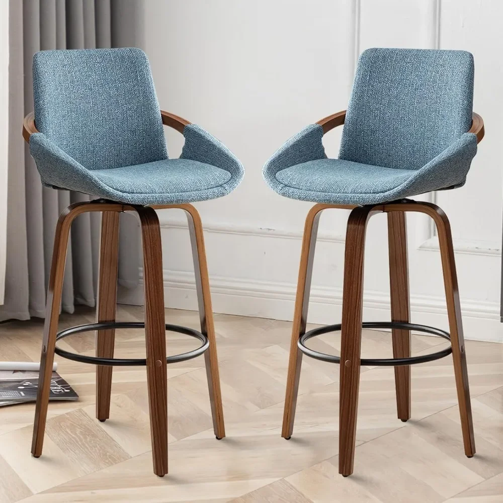 

25.6" Bar Stools Set of 2, Retro Bar Chairs