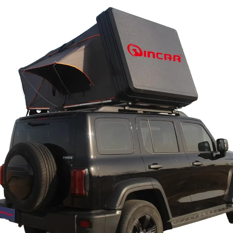 4 Person Waterproof Hard Shell Aluminum Roof Top Tent for Offroad SUV 4x4 Four-Season 280G Canvas Camping
