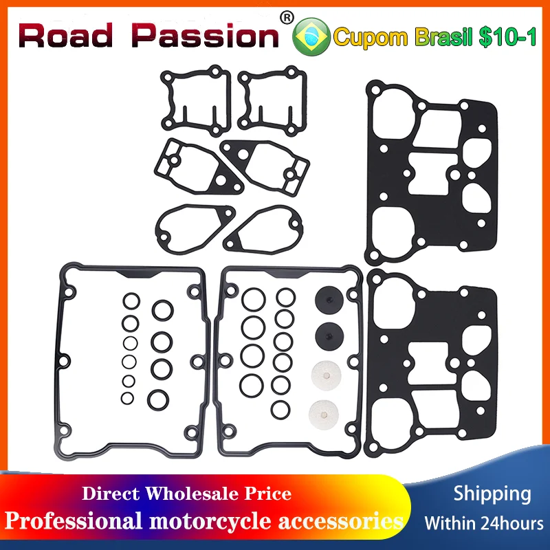 オートバイガスケットセットロッカーボックスガスケットキットハーレー-fld-flhrci-flhri-flhtcui-flhxs-flstci-flstsc-fxdwg-fxcwc-fxdli-fxst-c9588