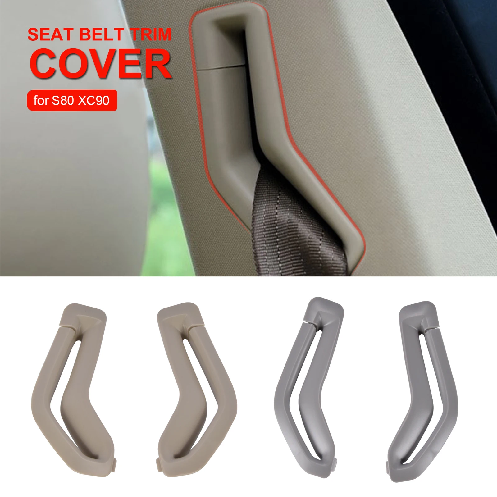 39885877&39885875 Left Right Seat Belt Retractor Guide Ring Belt Selector Gate Seat Belt Trim Cover For Volvo S80 XC90