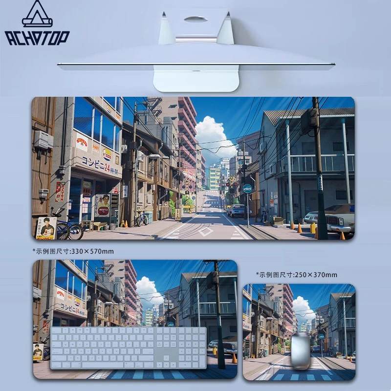 

Summer Street Computer Mouse Pad large Office Desk Mat Gaming Keyboard Rubber Pad on The Table Play Mouse Mat Carpet Pad