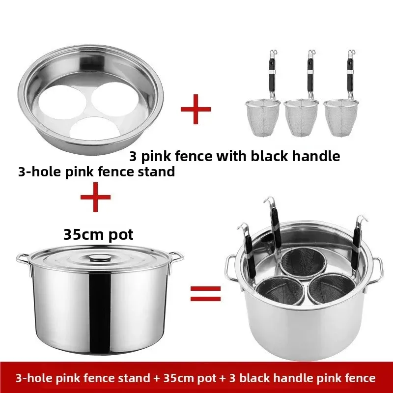 Stainless Steel Cooking Noodle Pot, Soup Bucket, Large Capacity, Induction Cooker, Stewed Soup