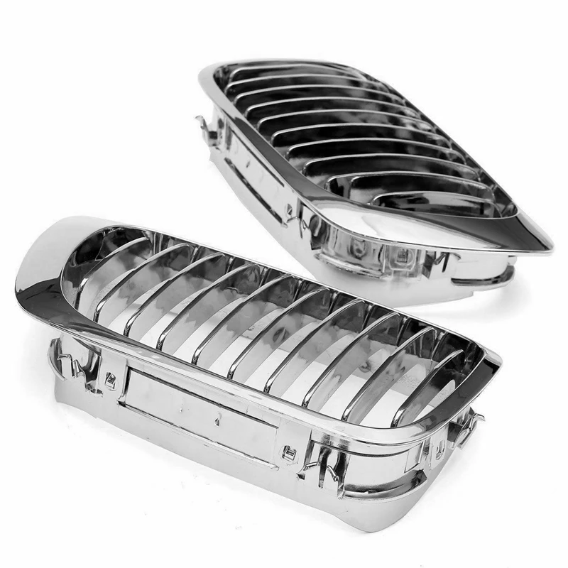 1 pasang Grill ginjal depan krom untuk BMW E46 325Ci 330Ci 3 Seri Coupe 2DR 1999-2002