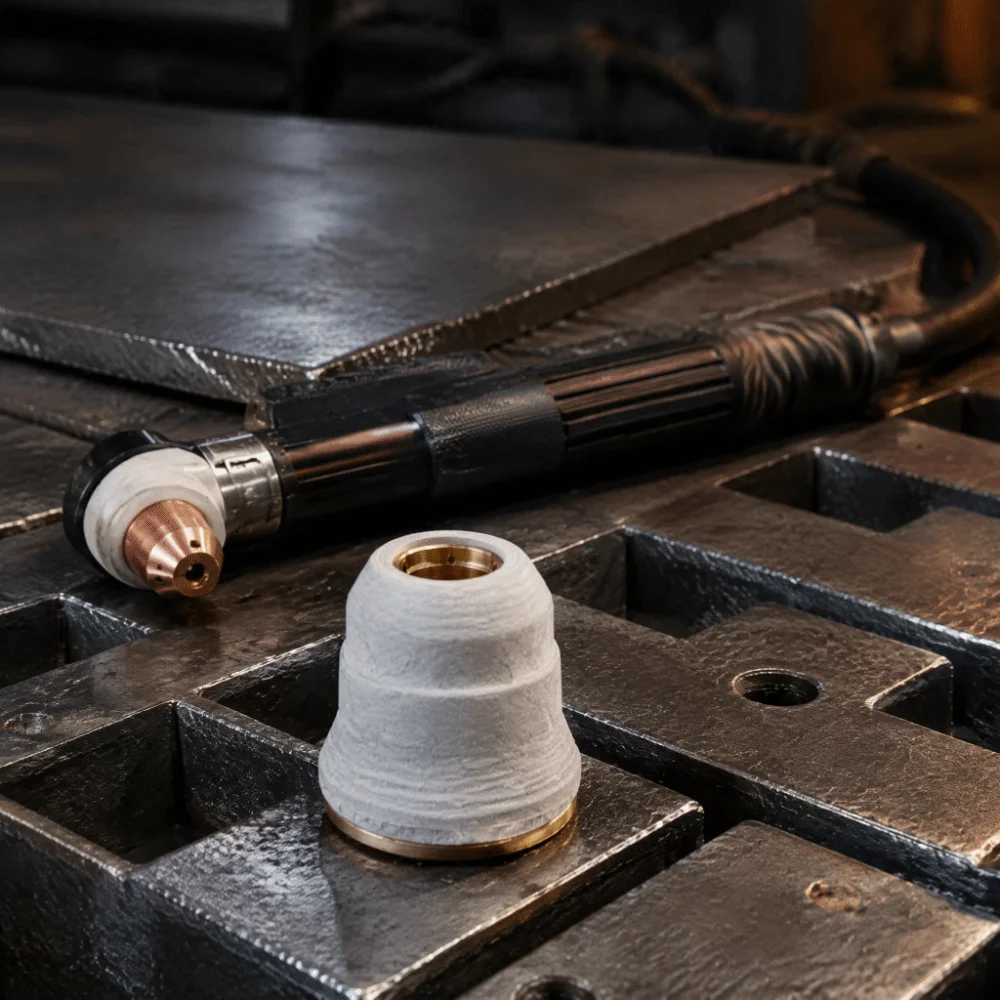 Brass Protective Shield Cap Universal Fit Compact Design Plasma Cutting Torch Cap Better Quality Inner Material