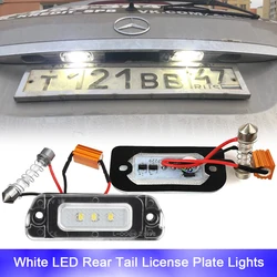2Pcs White LED Rear Tail License Plate Lights Canbus For Mercedes-Benz ML-Class W164 X164 W251 V251 GL 550 ML 550 ML 63 AMG